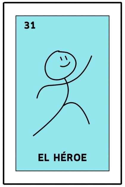 El Héroe lotería card
