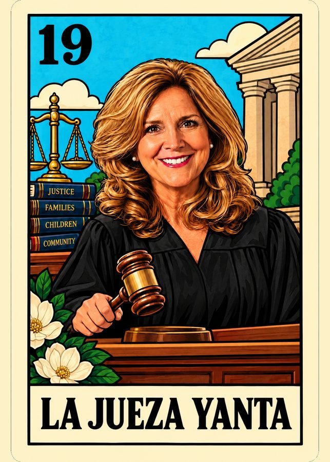 La Jueza Yanta lotería card