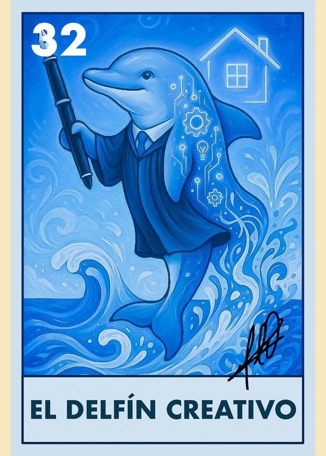 El Delfín Creativo lotería card