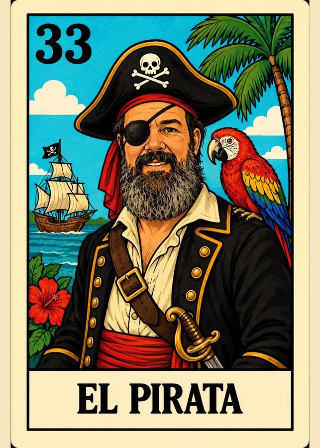 El Pirata lotería card